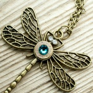🥳Host Pick: Recycled 32 Auto Dragonfly Necklace
